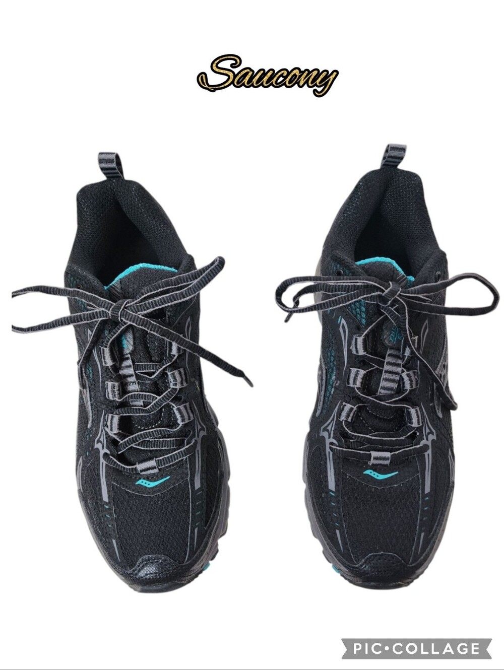Saucony shoes comfort grid ramble TR3 black/grey/teal womens size 8